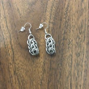 Stainless steel chain Maille earrings